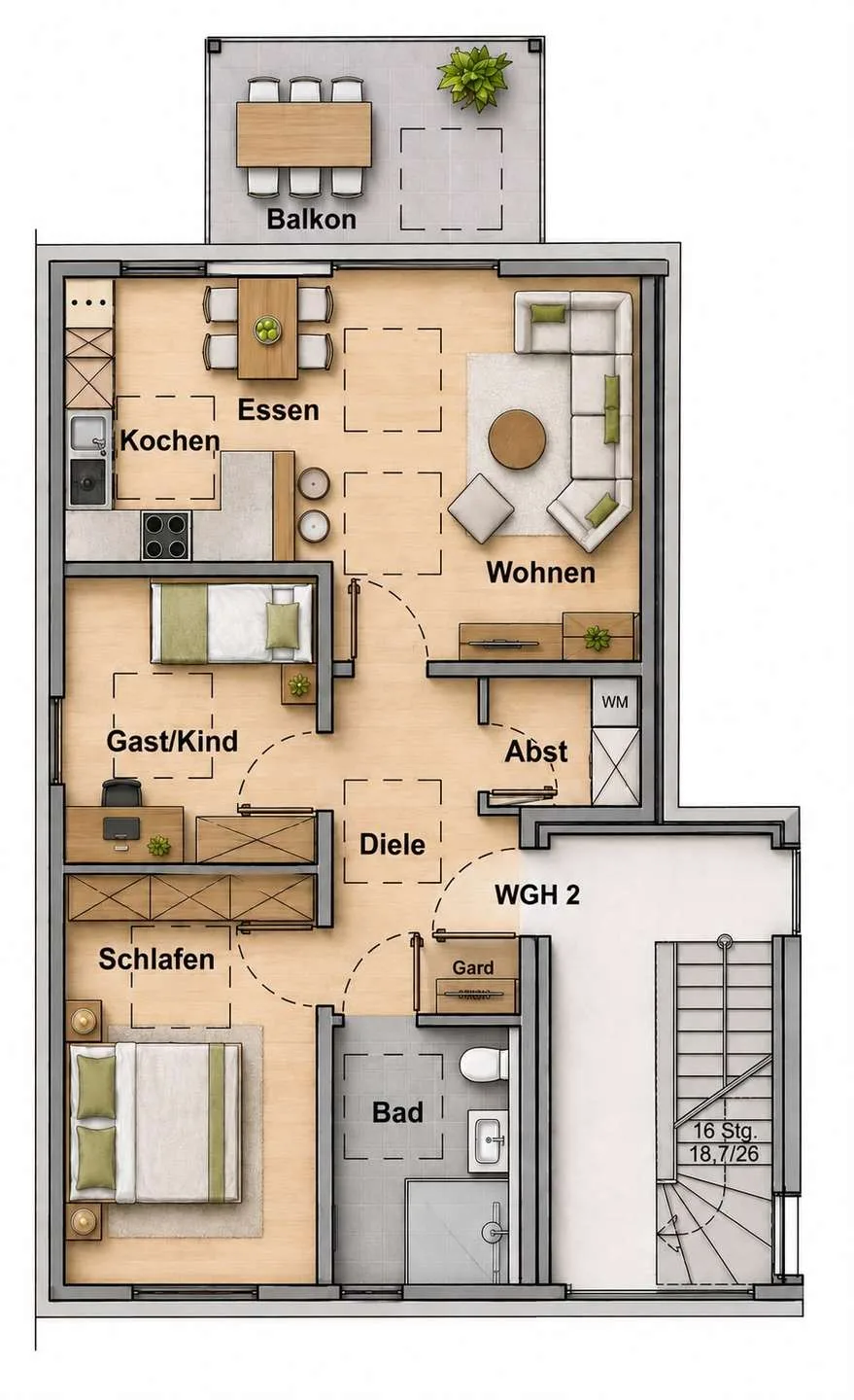 Neubau Eigentumswohnung in Lippstadt Hörste zu Verkaufen! – Foto 1