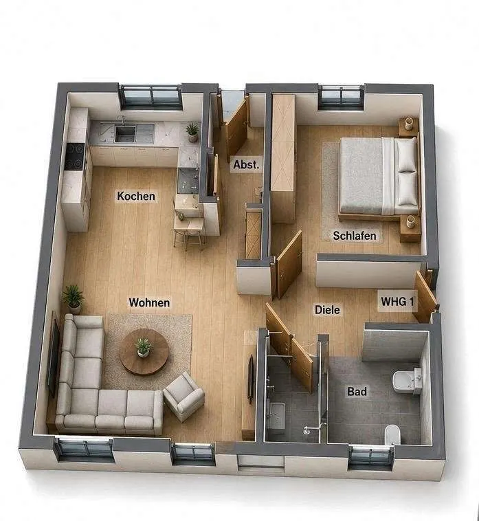 Neubau Erdgeschosswohnung in Erwitte zu verkaufen!